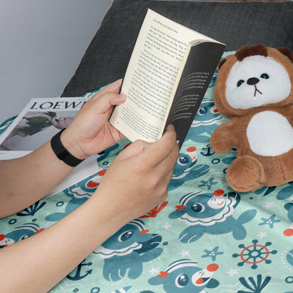 Popplio Fleece Blanket Home Decor Throw Blanket Bedroom Decor Baby Blanket Cute Cotton Blanket Popplio Blanket Gifts