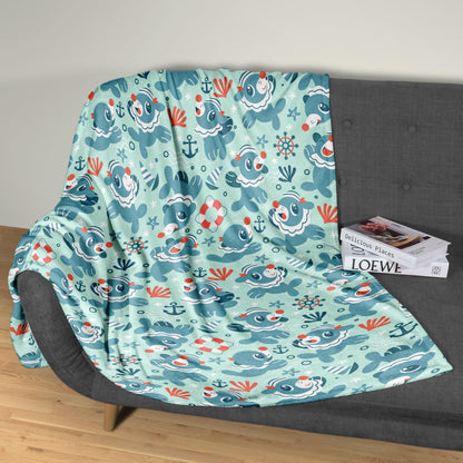 Popplio Fleece Blanket Home Decor Throw Blanket Bedroom Decor Baby Blanket Cute Cotton Blanket Popplio Blanket Gifts