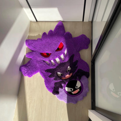 3D Cartoon Character Rug: Handmade Fluffy Acrylic Kids Decor