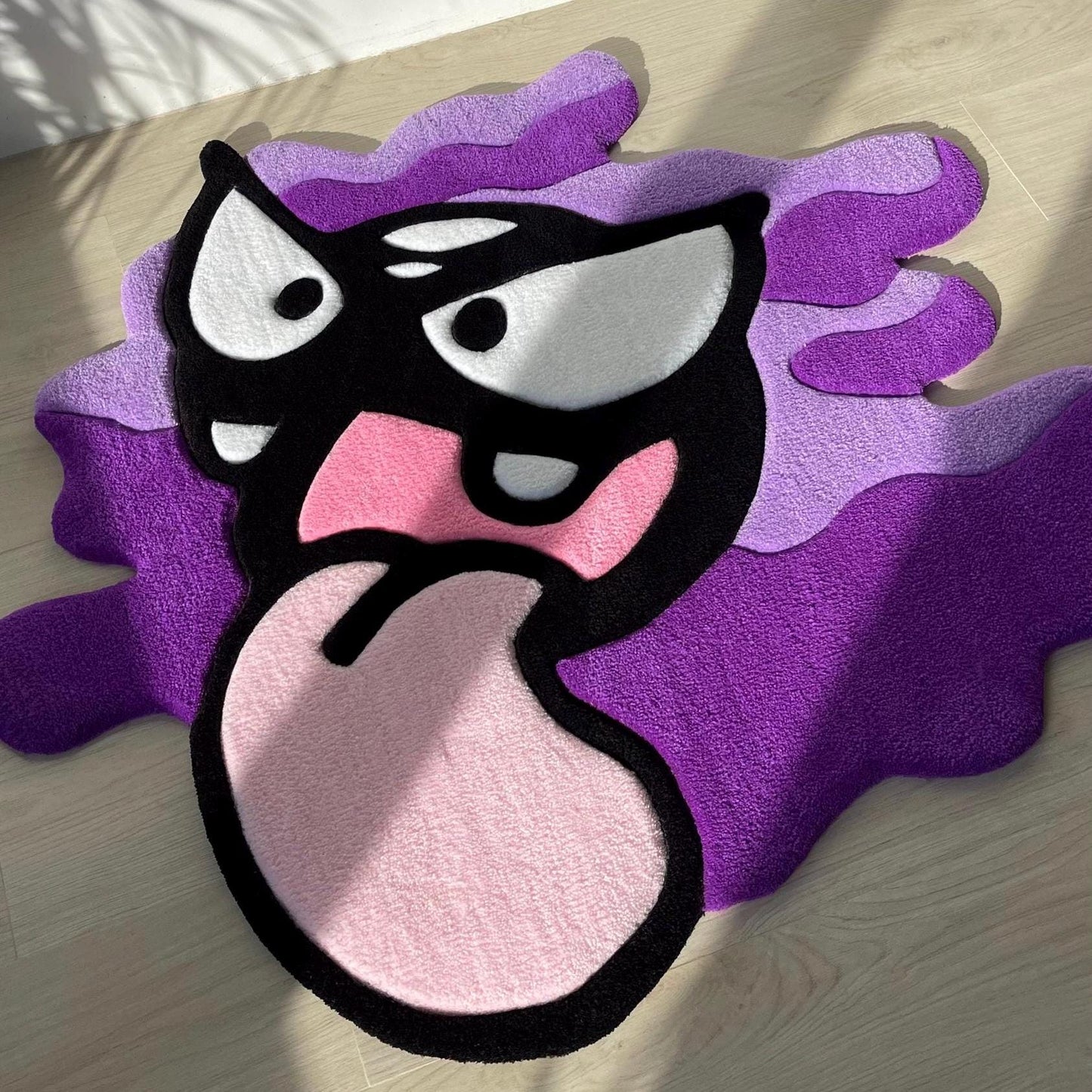 Custom Tufted Cartoon Rug: Anime Gamer Decor, Playful Ghost Design