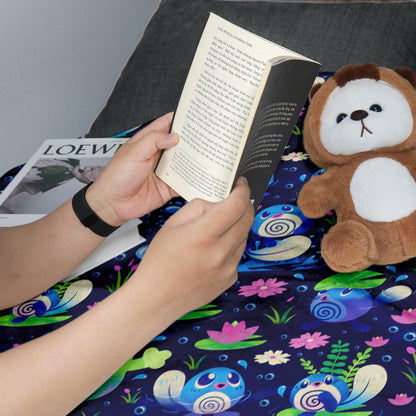 Poliwag Fleece Blanket Home Decor Throw Blanket Bedroom Decor Baby Blanket Cute Politoed Blanket Poliwag Blanket Gifts