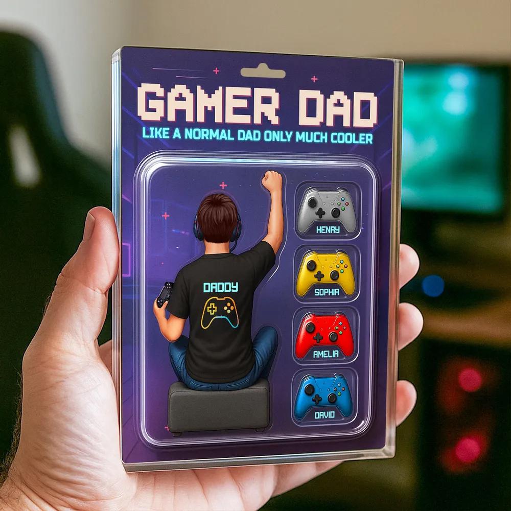 Custom Gamer Dad Action Figure Plaque, A Fun & Unique Acrylic Gift for the Coolest Gamer Dad or Husband this Father’s Day
