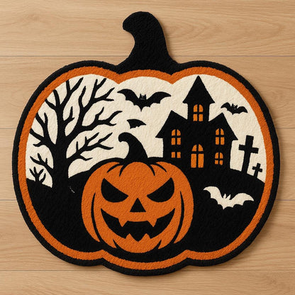 Pumpkin Rug, Halloween Rug, Tufted Look Rug, Halloween Decor, Gift For Halloween, Rugs For Living Room, Non Slip Rug, Home Decor Carpet