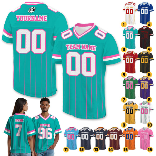 Personalized Name and Number Football Jersey, Custom Name Number Football Team Shirt for Kids Adults, Game Day Outfit, College Football Fans