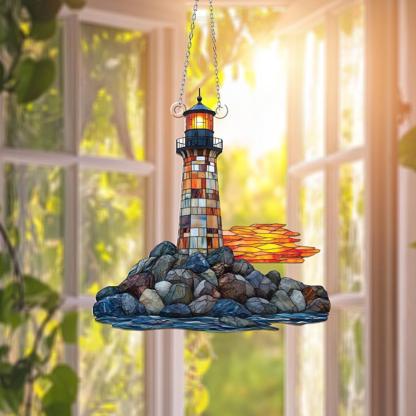 Lighthouse Acrylic Window Hanging, Perfect Gift for Nature Lovers, Lighthouse Home Wall Art Decor, Light House Decor, Coastal Gift