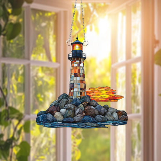 Lighthouse Acrylic Window Hanging, Perfect Gift for Nature Lovers, Lighthouse Home Wall Art Decor, Light House Decor, Coastal Gift