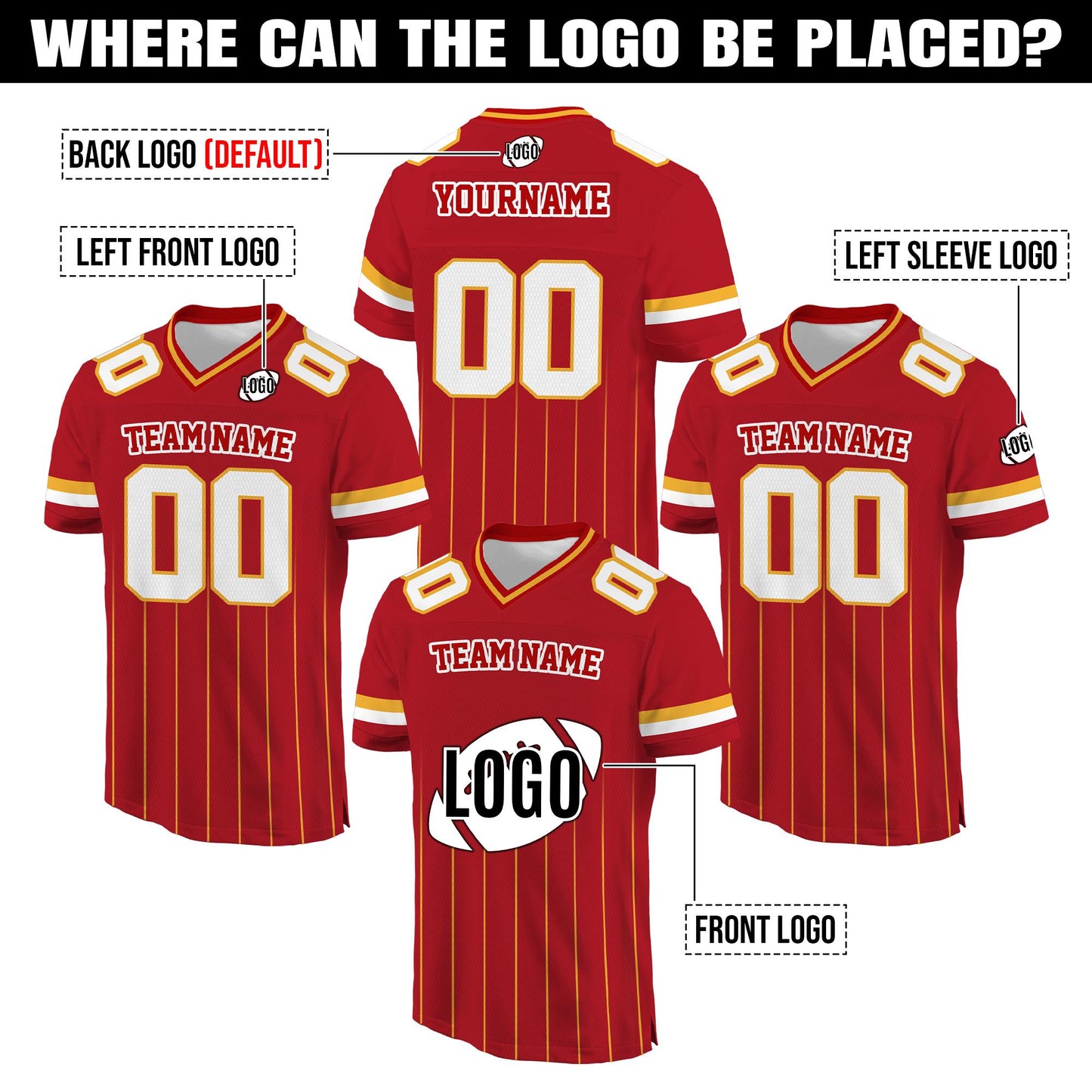 Personalized Name and Number Football Jersey Custom Name Number Football Team Shirt for Kids Adults, Game Day Outfit College Football Fans