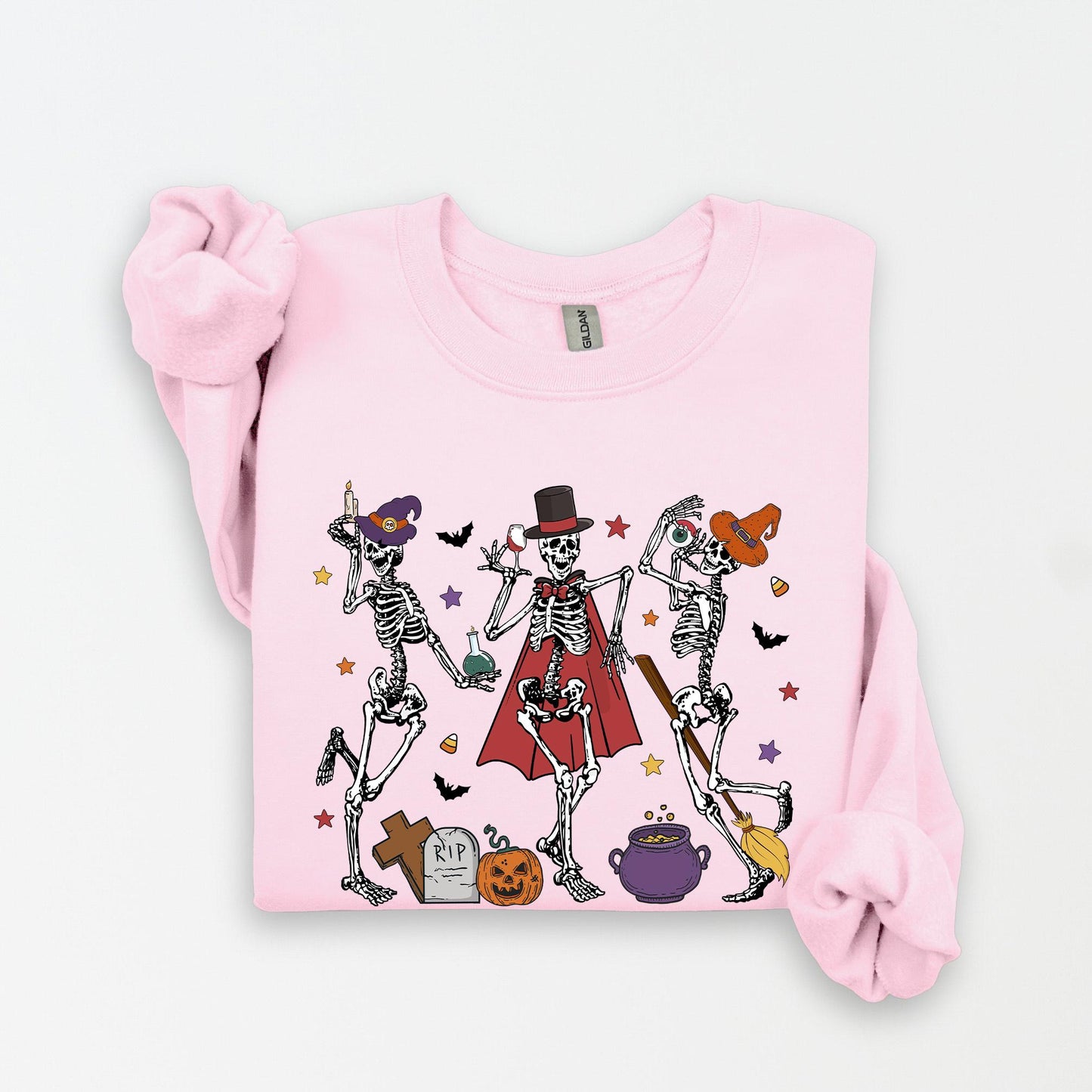 Skeleton Halloween Shirt, Pumpkin Halloween Sweatshirt, Pumpkin Shirt, Fall Sweatshirt Spooky Season TShirt, Fall Shirts for Women