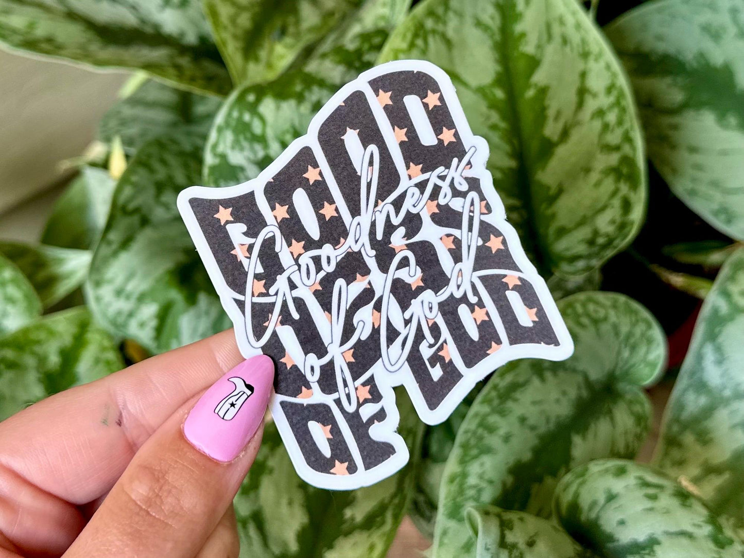 Goodness of God Waterproof Sticker, Mental Health Stickers, Handdrawn Art, Bestfriend Gifts, Positivity, Anxiety