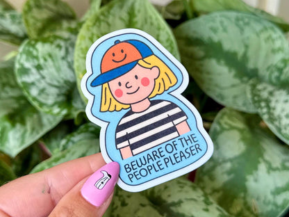 Beware of the Unbothered Waterproof Sticker, Mental Health Stickers, Handdrawn Art, Bestfriend Gifts, Positivity, Anxiety