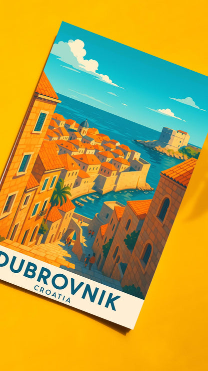 Dubrovnik Print, Dubrovnik Wall Art, Croatia Wall Art, Dubrovnik Travel Print, Wedding Gift, Birthday Present, Travel Decor, Travel Wall Art