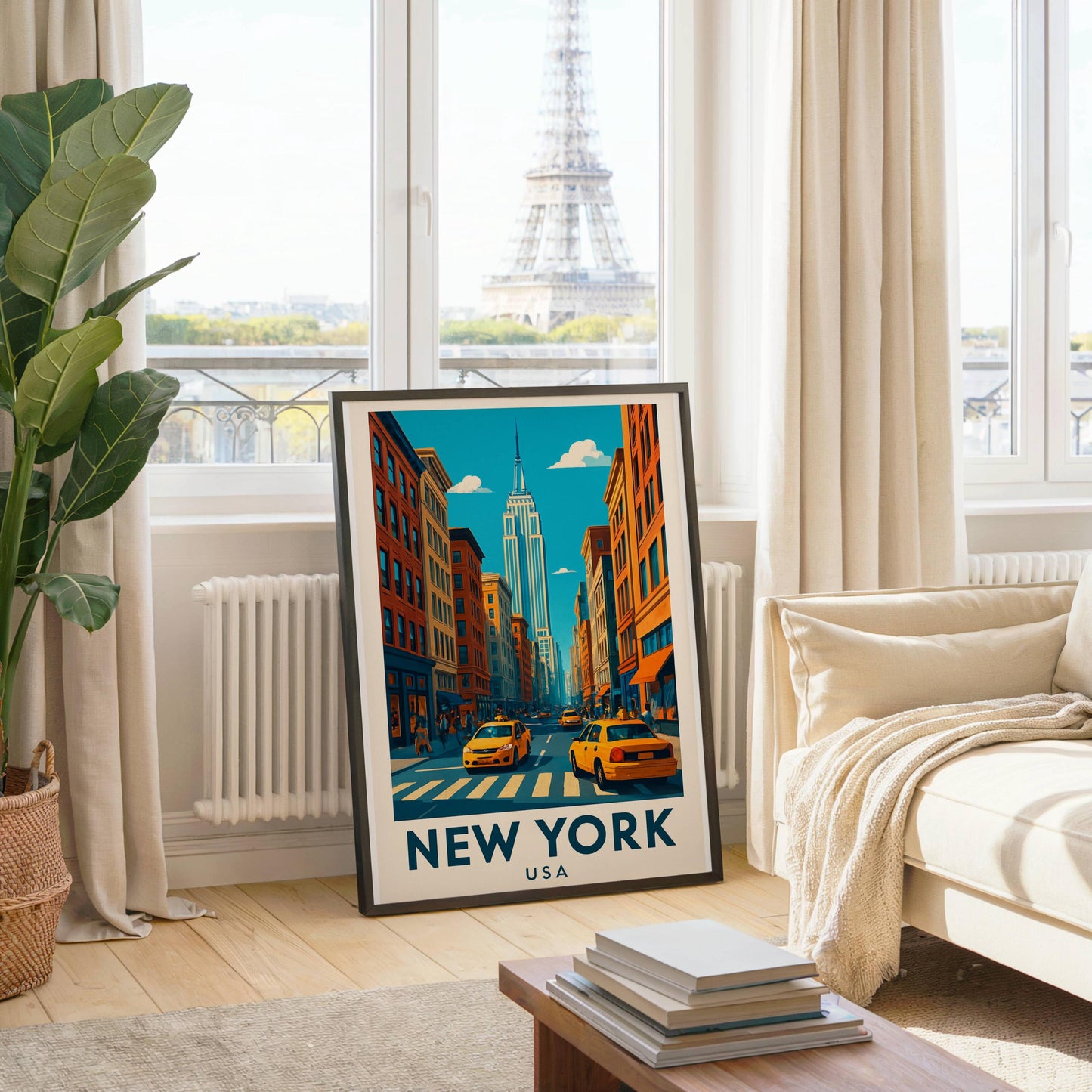 New York Skyline Wall Art, Travel Poster, Empire State Building Print, American City Decor, NYC Travel Wall Art, Birthday Gift, Wedding Gift