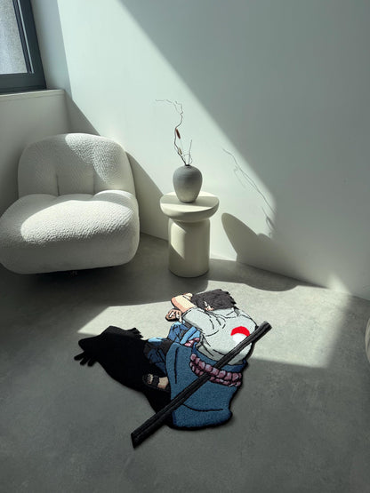 Handmade Anime Ninja Rug: Custom Home Decor