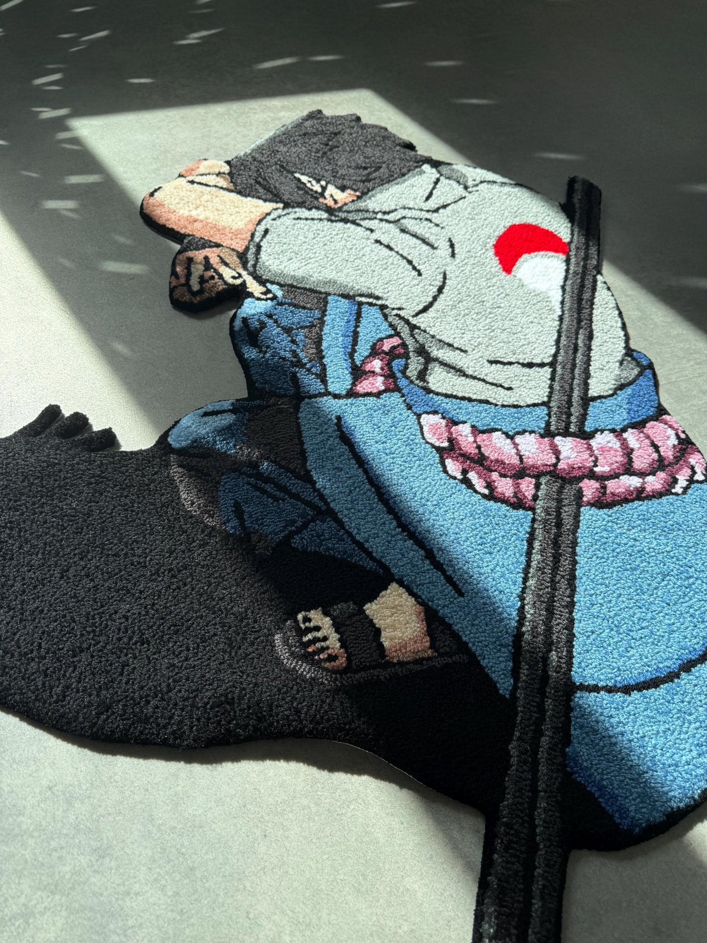 Handmade Anime Ninja Rug: Custom Home Decor