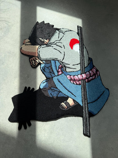 Handmade Anime Ninja Rug: Custom Home Decor
