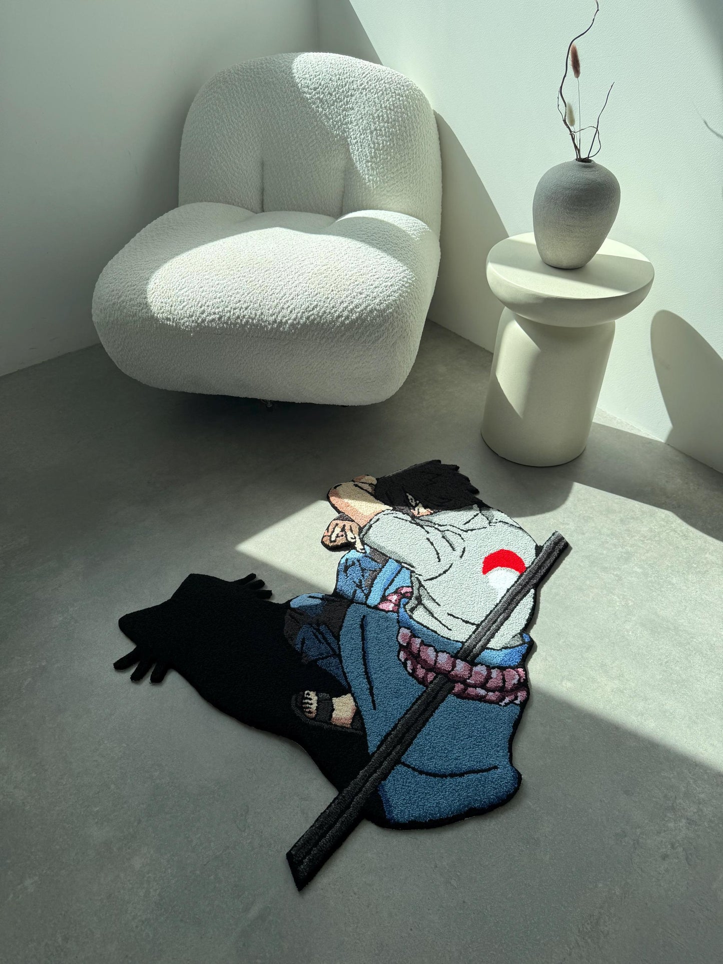 Handmade Anime Ninja Rug: Custom Home Decor