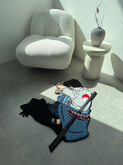 Handmade Anime Ninja Rug: Custom Home Decor