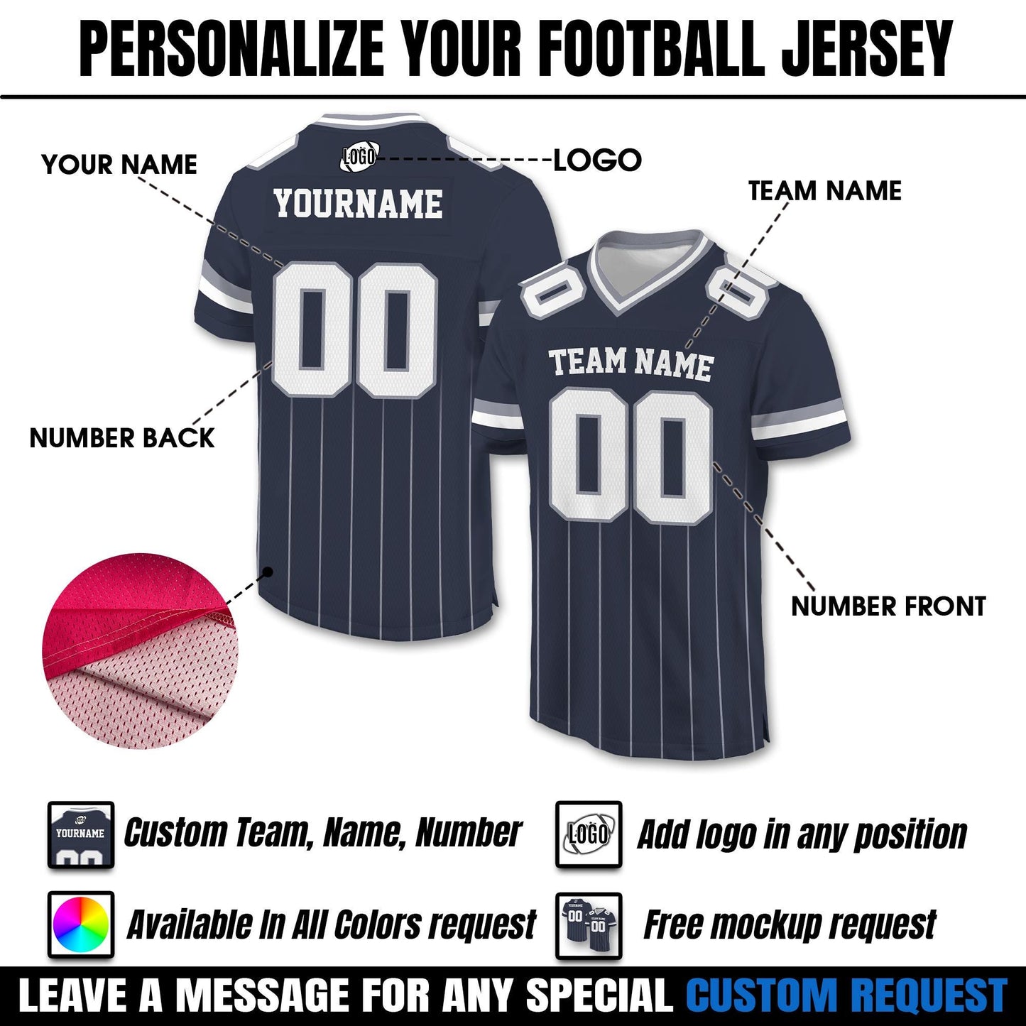 Customize Football Jersey For Preschool Youth Adult, Custom Name Number Jersey Shirt for Football fan Sports uniform College football Gift
