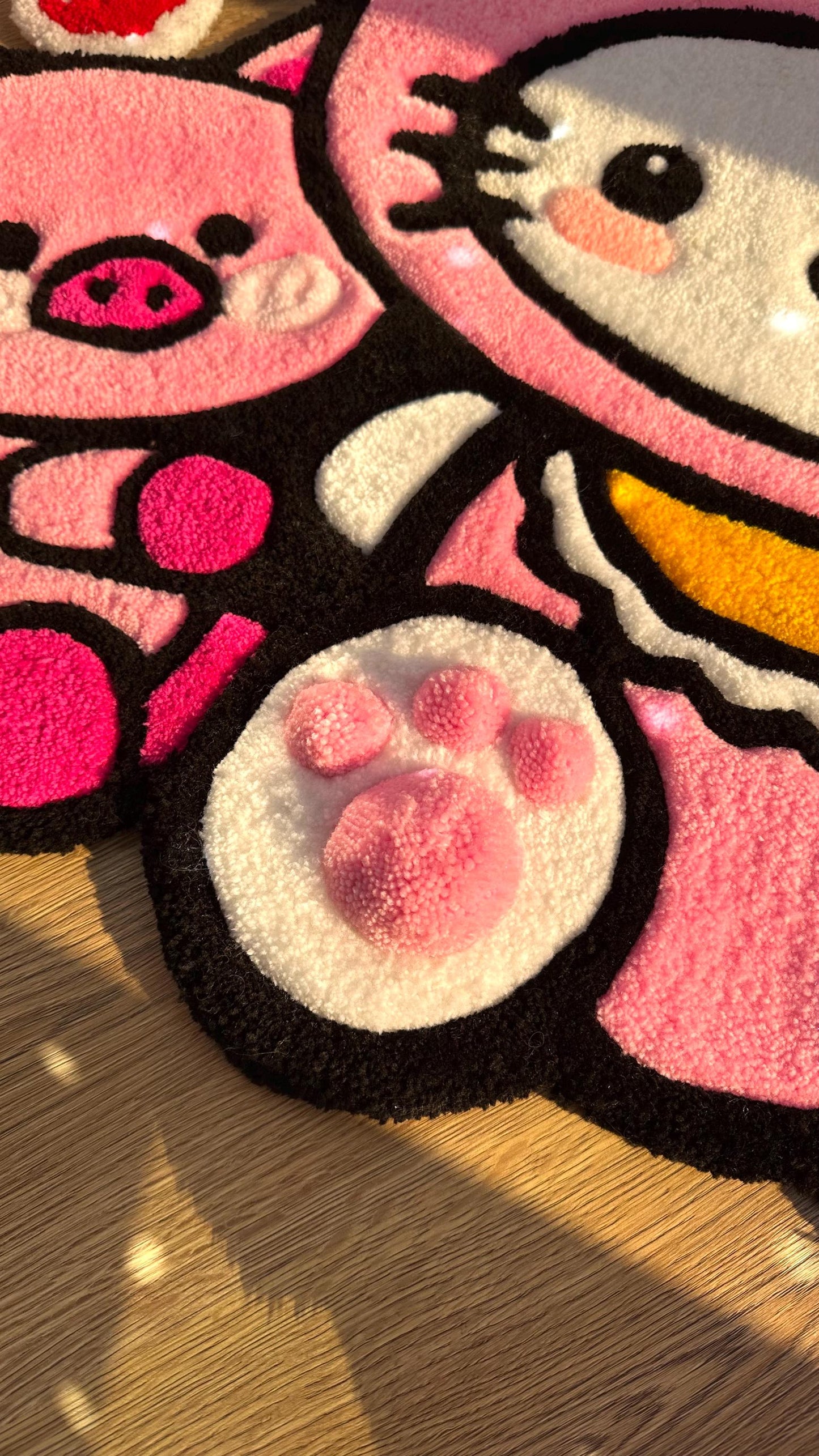 Pink Custom Handmade tufting rug | fully handmade