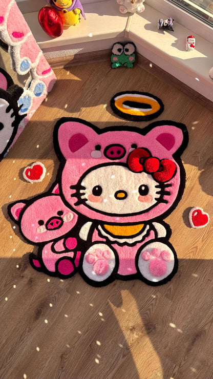 Pink Custom Handmade tufting rug | fully handmade