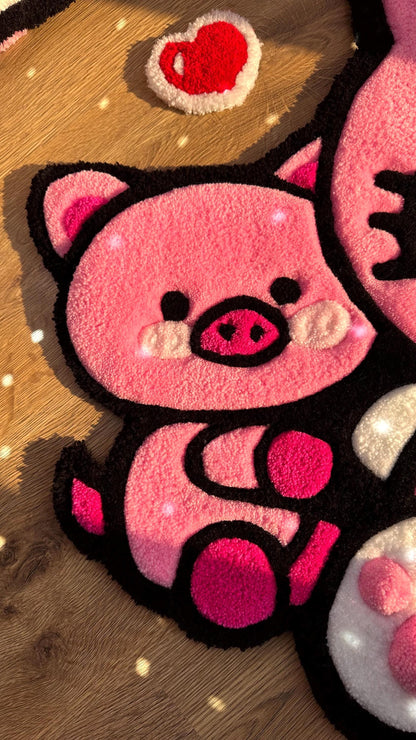 Pink Custom Handmade tufting rug | fully handmade