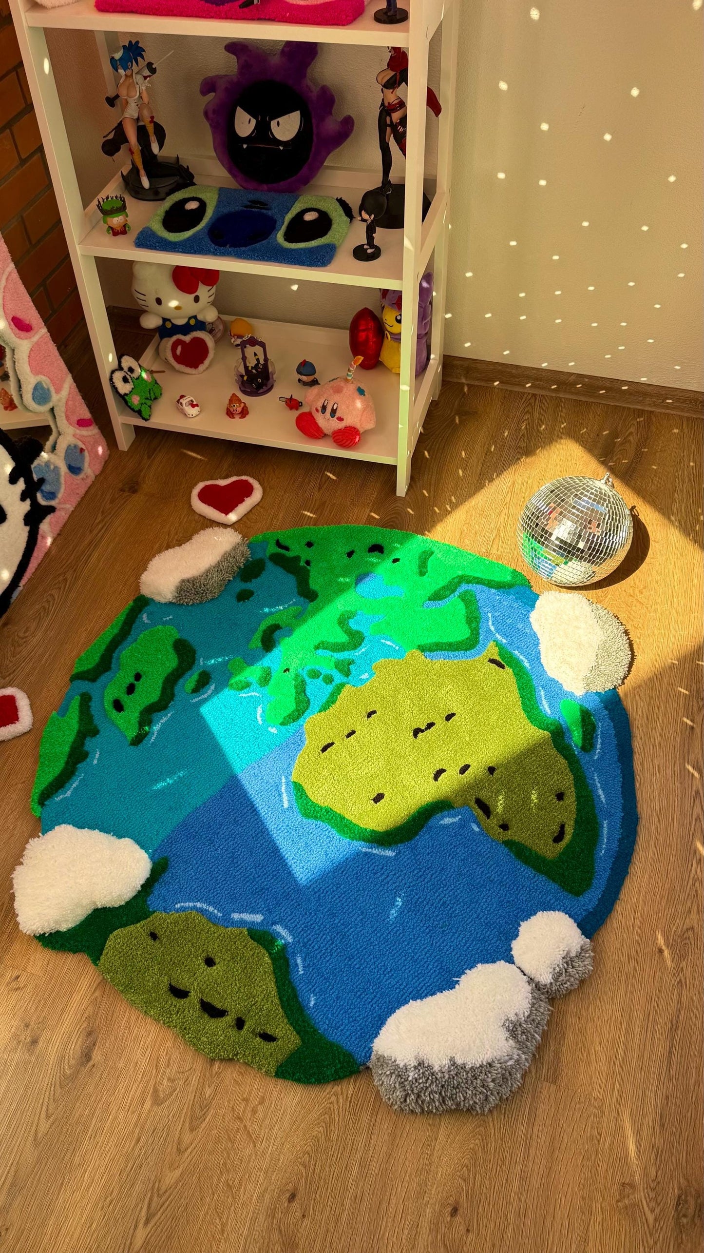 ready to ship! Planet Earth Handmade Tufting Rug