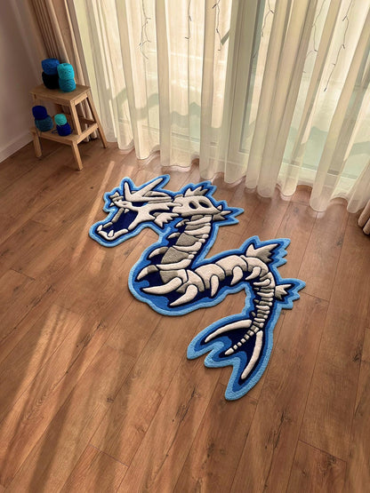 3D Skull Tufted Rug – Handmade Skeleton Rug Inspired by Pop Culture – Unique Home Decor & Gift for Gamers and Anime Fans