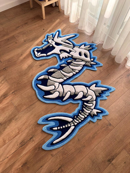 3D Skull Tufted Rug – Handmade Skeleton Rug Inspired by Pop Culture – Unique Home Decor & Gift for Gamers and Anime Fans