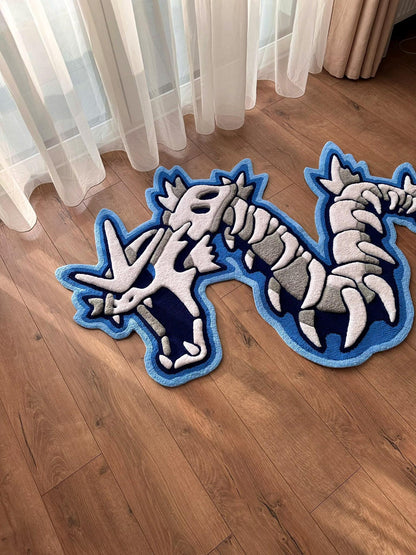 3D Skull Tufted Rug – Handmade Skeleton Rug Inspired by Pop Culture – Unique Home Decor & Gift for Gamers and Anime Fans