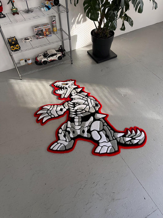 3D Skull Tufted Rug – Handmade Skeleton Rug Inspired by Pop Culture – Unique Home Decor & Gift for Gamers and Anime Fans