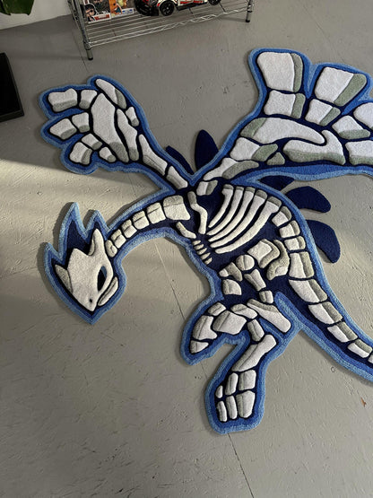 3D Skull Tufted Rug – Handmade Skeleton Rug Inspired by Pop Culture – Unique Home Decor & Gift for Gamers and Anime Fans