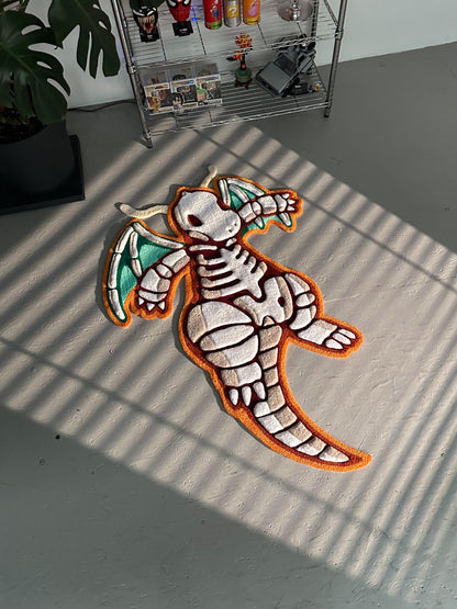 Skeleton tufted rug,3d skull rug, handmade tufted custom rug, living room decor rug, bedroom carpet, area carpet