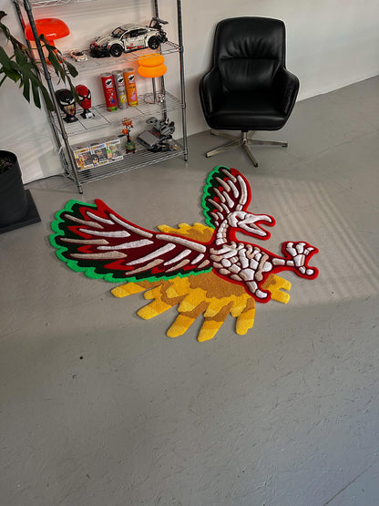 3D Skull Tufted Rug – Handmade Skeleton Rug Inspired by Pop Culture – Unique Home Decor & Gift for Gamers and Anime Fans