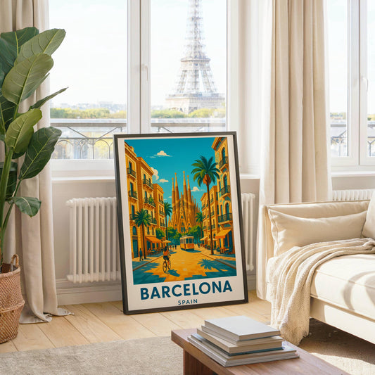 Barcelona Print, Barcelona Wall Art, Spain Wall Art, Barcelona Travel Print, Wedding Gift, Birthday Present, Travel Decor, Travel Wall Art