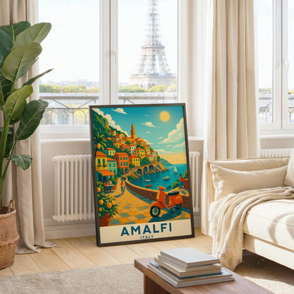 Amalfi Coast Print, Italy Wall Art, Amalfi Wall Art, Amalfi Travel Print, Birthday Present, Wedding Gift, Travel Decor, Travel Wall Art