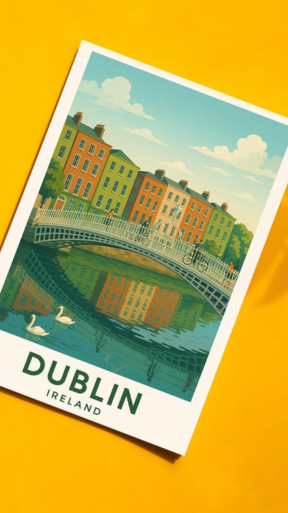 Dublin Poster, Ireland Wall Art, Dublin Wall Art, Dublin Print, Dublin Travel Print, Ireland, Wedding Gift, Birthday Present, Travel Decor
