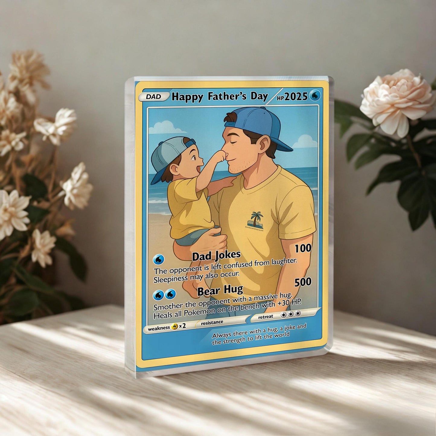 Personalized Father's Day Card Acrylic Block Plaque, Father's Day Gift From Daughter Son, Husband Card, Gift For Dad, Father's Day 2025