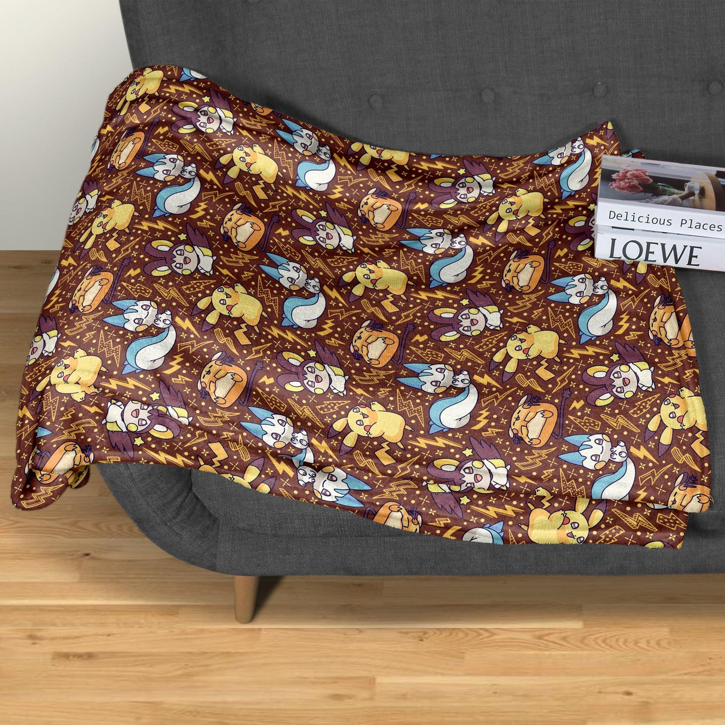 Pikachu Fleece Blanket Home Decor Pachirisu Blanket Throw Blanket Cute Baby Blanket Pikachu Blanket Gifts