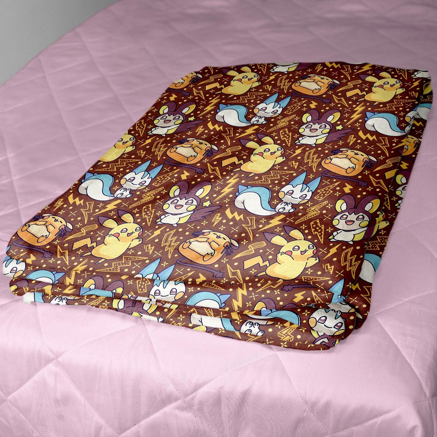 Pikachu Fleece Blanket Home Decor Pachirisu Blanket Throw Blanket Cute Baby Blanket Pikachu Blanket Gifts