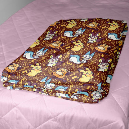 Pikachu Fleece Blanket Home Decor Pachirisu Blanket Throw Blanket Cute Baby Blanket Pikachu Blanket Gifts