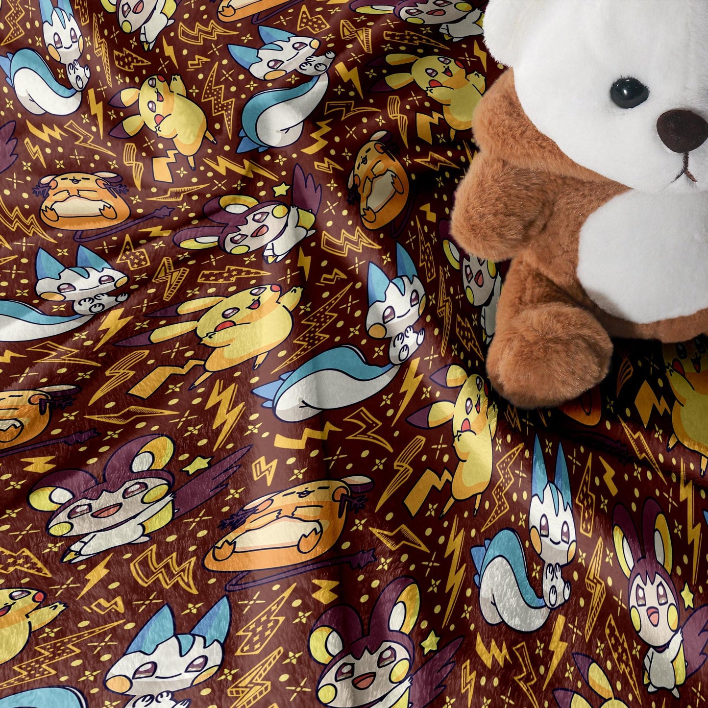 Pikachu Fleece Blanket Home Decor Pachirisu Blanket Throw Blanket Cute Baby Blanket Pikachu Blanket Gifts