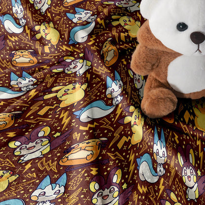 Pikachu Fleece Blanket Home Decor Pachirisu Blanket Throw Blanket Cute Baby Blanket Pikachu Blanket Gifts