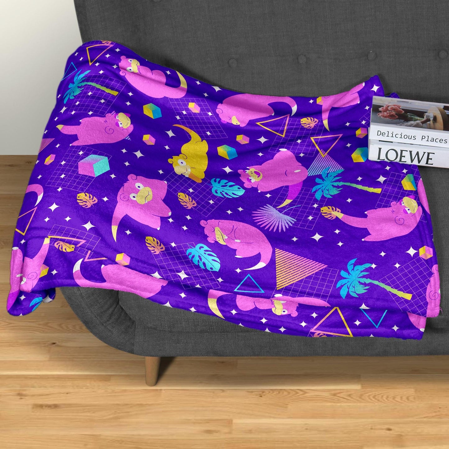 Slowpoke Fleece Blanket Home Decor Throw Blanket Cute Baby Blanket Slowpoke Blanket Gifts