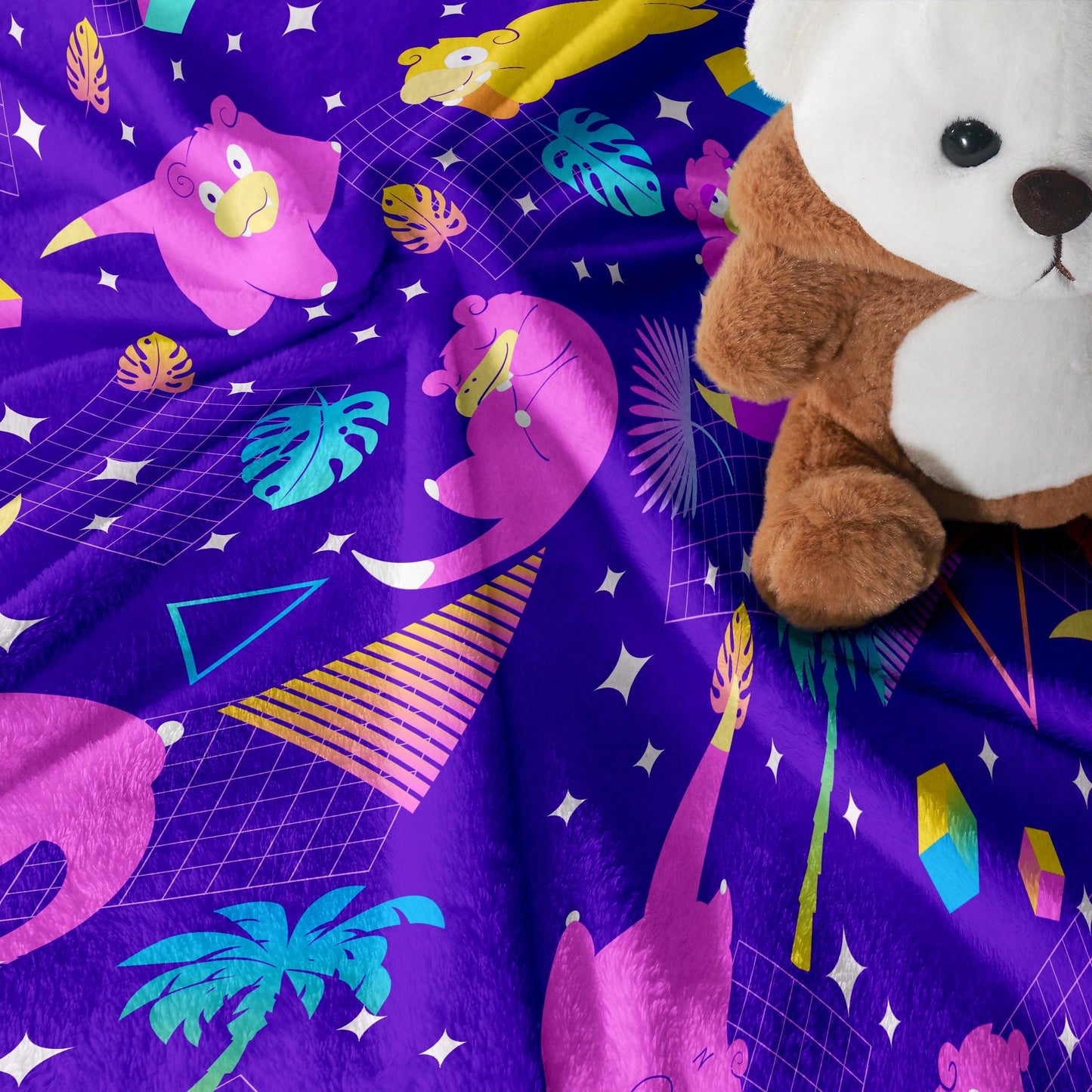 Slowpoke Fleece Blanket Home Decor Throw Blanket Cute Baby Blanket Slowpoke Blanket Gifts