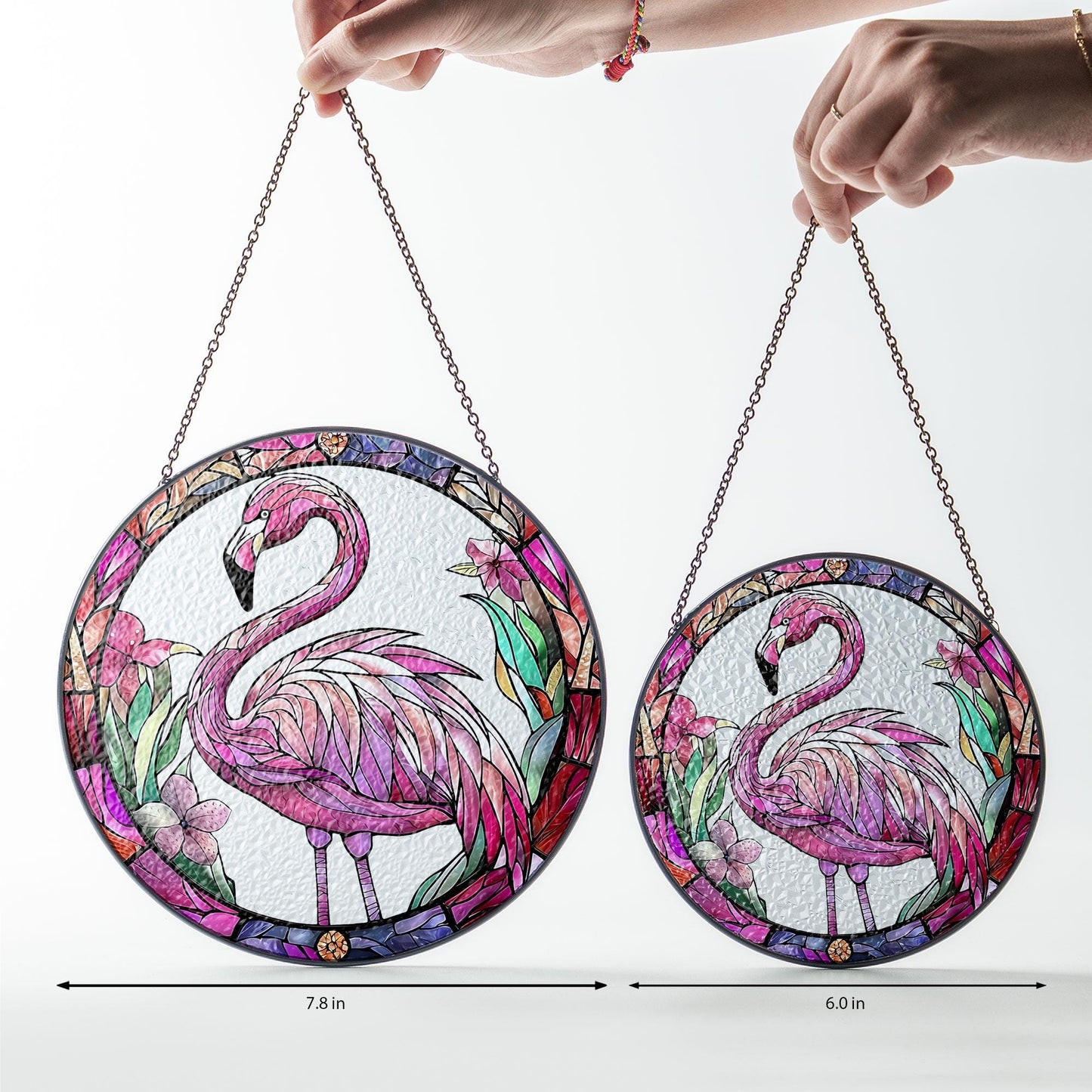 Flamingo Glass Suncatcher, Flamingo Lover Gifts, Housewarming Gift, Tropical Home Decor, Bird Lovers Gifts, Flamingo Ornament, Garden Decor