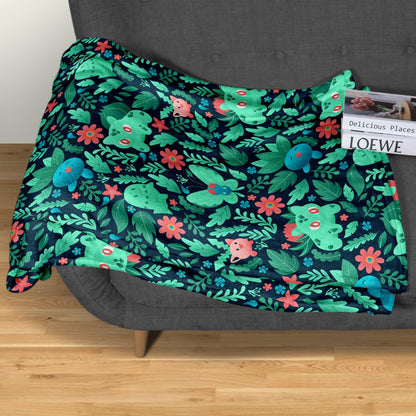 Bulbasaur Fleece Blanket Home Decor Oddish Blanket Throw Blanket Cute Baby Blanket Bulbasaur Blanket Gifts