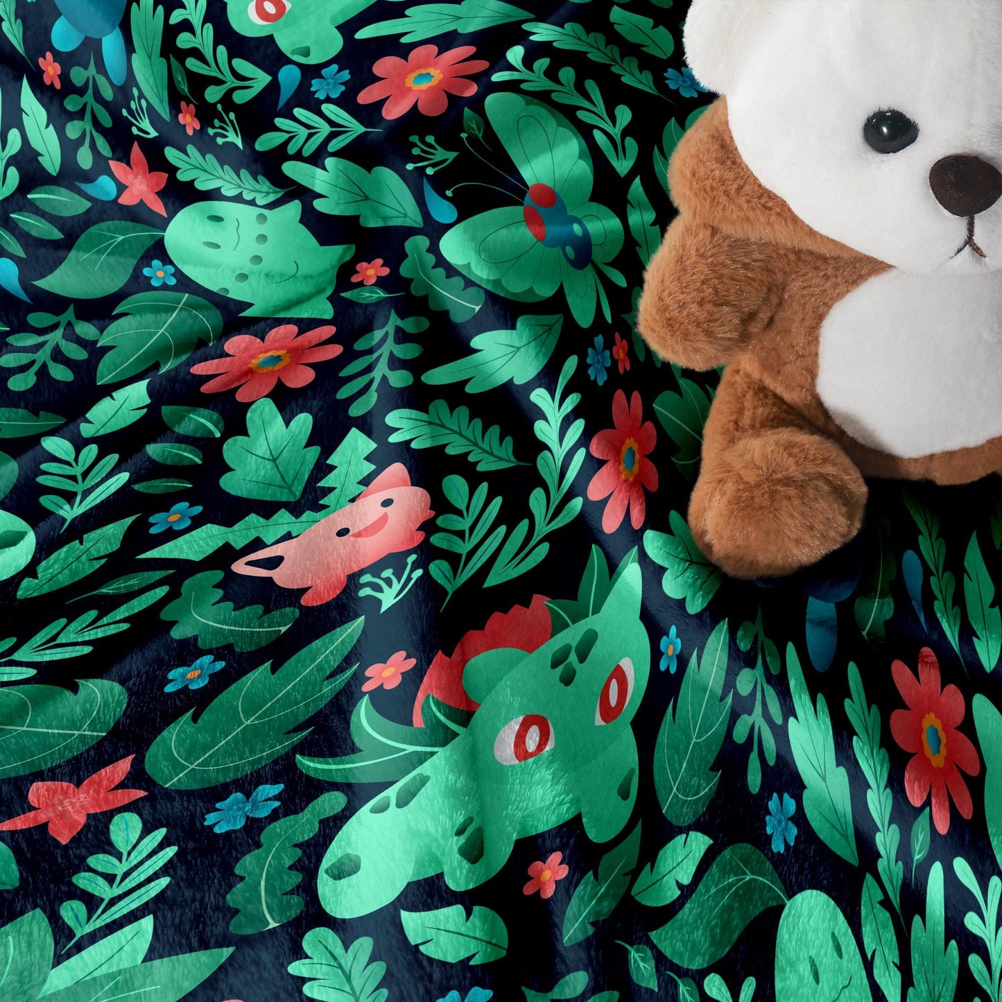 Bulbasaur Fleece Blanket Home Decor Oddish Blanket Throw Blanket Cute Baby Blanket Bulbasaur Blanket Gifts