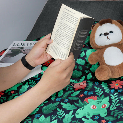 Bulbasaur Fleece Blanket Home Decor Oddish Blanket Throw Blanket Cute Baby Blanket Bulbasaur Blanket Gifts