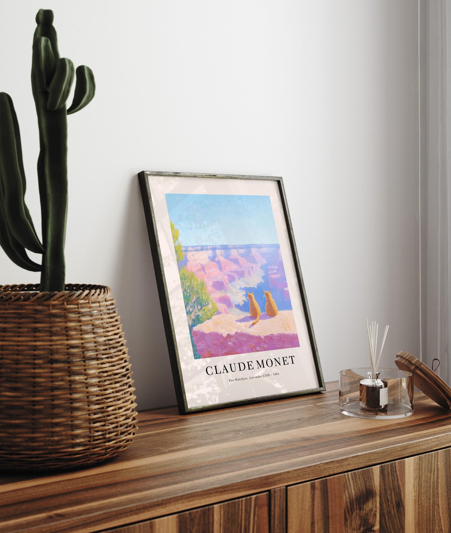 Monet Style Tabby Cat Print: Grand Canyon Poster