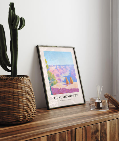 Monet Style Tabby Cat Print: Grand Canyon Poster